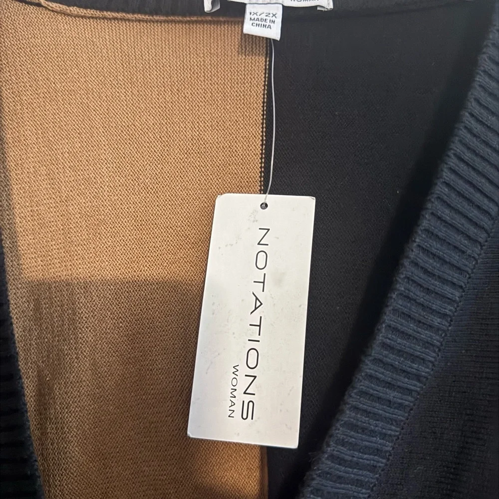 Notations Multicolor Open Front Poncho - Picture 5 of 6